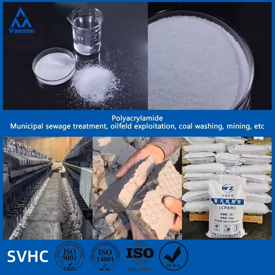 Produits chimiques de traitement des eaux usées de polyélectrolyte de polymère anionique de polymère cationique de polyacrylamide floculant PAM